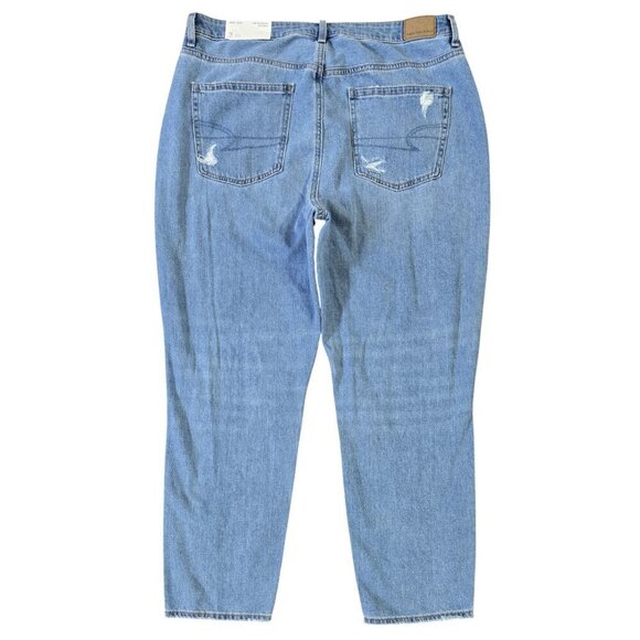 American Eagle NWT Distressed Mom Jean High Rise Comfort Stretch Waistband - Picture 3 of 9